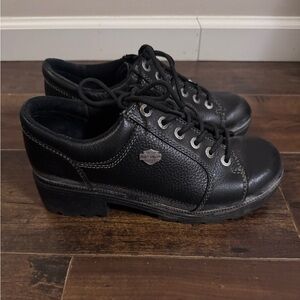 Harley Davidson Women's Leather Oxford Shoes Size 9.5